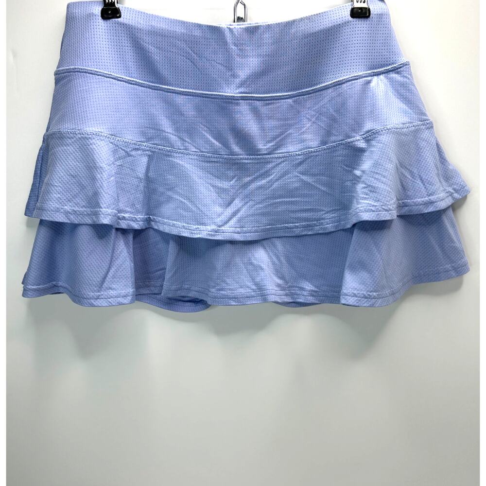 Lija Match Tennis Skort Purple/Blue Shorts Tiered Skirt Women Medium Athleisure